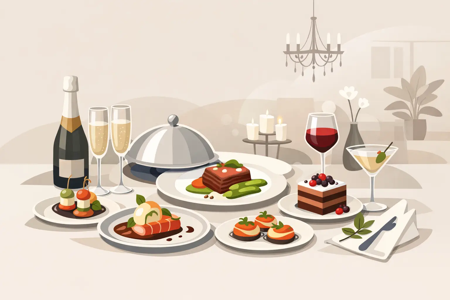 Meniu chic pentru eveniment privat reusit
