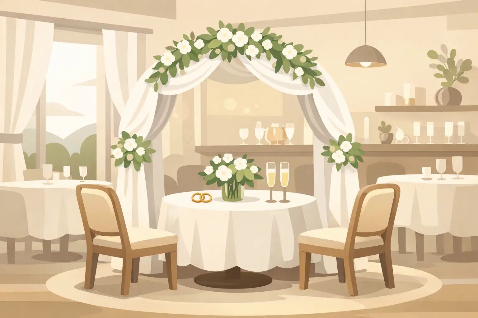 Cununie civila mica la restaurant privat