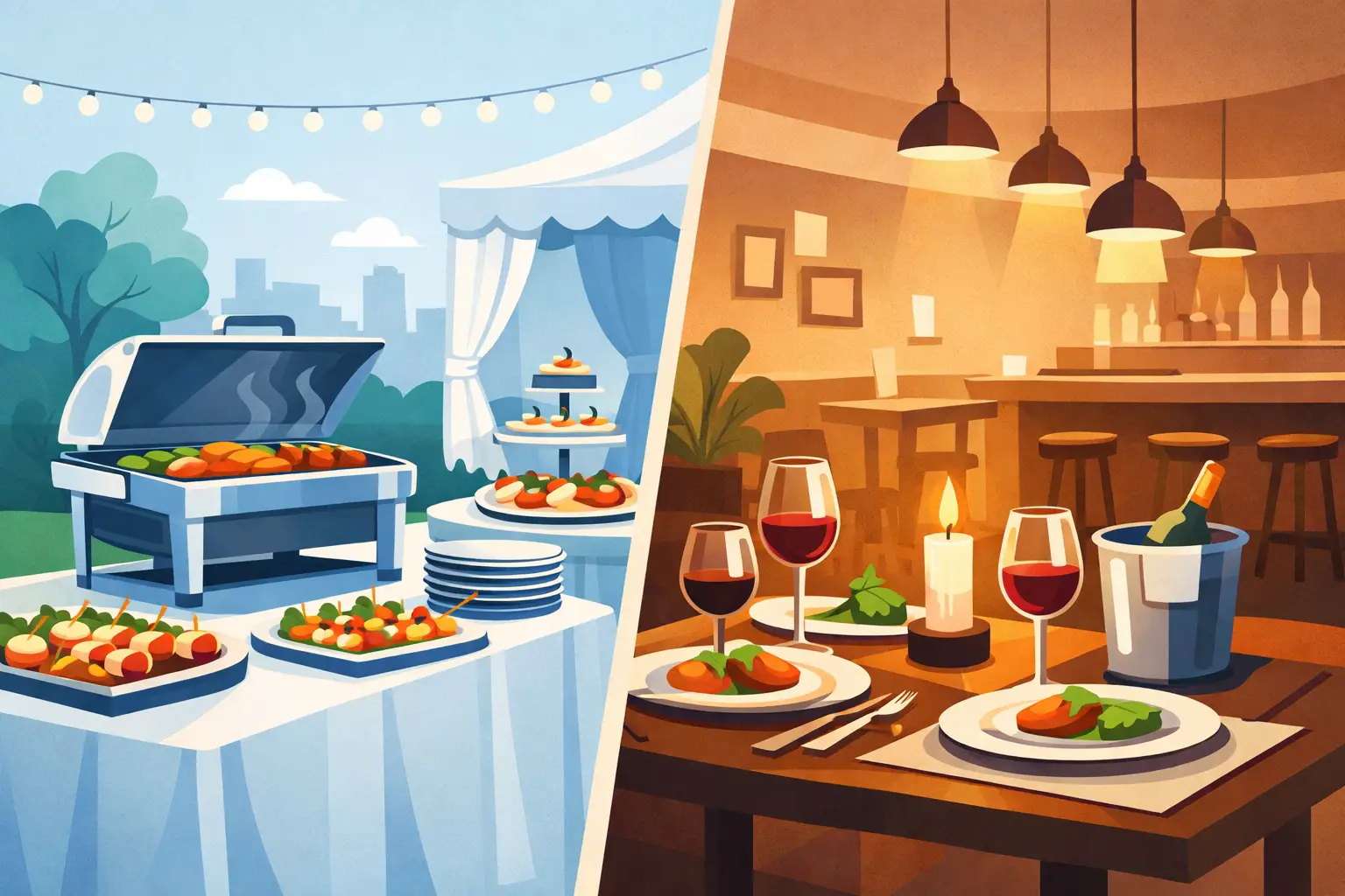 Catering versus restaurant pentru evenimente mici
